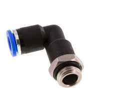 8mm x G1/4'' 90deg Elbow Push-in Fitting with Male Threads Brass/PA 66 NBR Long Body Rotatable [2 Pieces]
