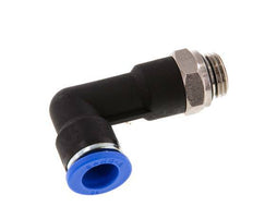 10mm x G1/4'' 90deg Elbow Push-in Fitting with Male Threads Brass/PA 66 NBR Long Body Rotatable [2 Pieces]