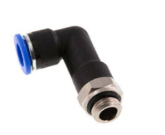 10mm x G1/4'' 90deg Elbow Push-in Fitting with Male Threads Brass/PA 66 NBR Long Body Rotatable [2 Pieces]