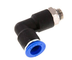 12mm x G1/4'' 90deg Elbow Push-in Fitting with Male Threads Brass/PA 66 NBR Long Body Rotatable [2 Pieces]