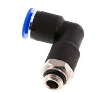 12mm x G1/4'' 90deg Elbow Push-in Fitting with Male Threads Brass/PA 66 NBR Long Body Rotatable [2 Pieces]