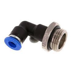 6mm x G3/8'' 90deg Elbow Push-in Fitting with Male Threads Brass/PA 66 NBR Long Body Rotatable [2 Pieces]