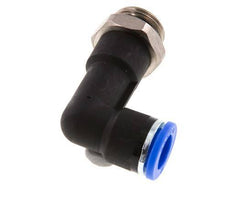 10mm x G3/8'' 90deg Elbow Push-in Fitting with Male Threads Brass/PA 66 NBR Long Body Rotatable [2 Pieces]