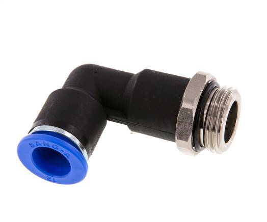 12mm x G1/2'' 90deg Elbow Push-in Fitting with Male Threads Brass/PA 66 NBR Long Body Rotatable [2 Pieces]