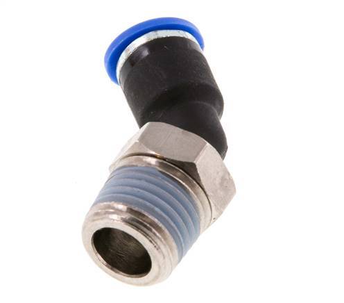 6mm x R1/4'' 45deg Elbow Push-in Fitting with Male Threads Brass/PA 66 NBR [2 Pieces]