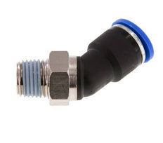 10mm x R1/4'' 45deg Elbow Push-in Fitting with Male Threads Brass/PA 66 NBR [2 Pieces]
