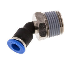 6mm x R3/8'' 45deg Elbow Push-in Fitting with Male Threads Brass/PA 66 NBR [2 Pieces]