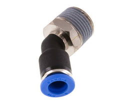 8mm x R3/8'' 45deg Elbow Push-in Fitting with Male Threads Brass/PA 66 NBR [2 Pieces]