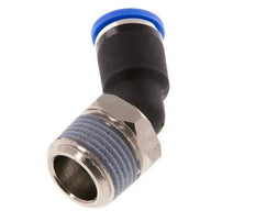 8mm x R3/8'' 45deg Elbow Push-in Fitting with Male Threads Brass/PA 66 NBR [2 Pieces]
