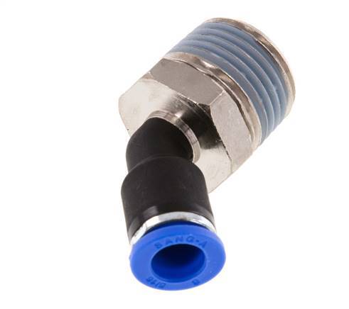 8mm x R1/2'' 45deg Elbow Push-in Fitting with Male Threads Brass/PA 66 NBR [2 Pieces]