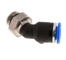 6mm x G1/8'' 45deg Elbow Push-in Fitting with Male Threads Brass/PA 66 NBR [2 Pieces]