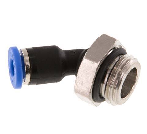 4mm x G1/4'' 45deg Elbow Push-in Fitting with Male Threads Brass/PA 66 NBR [2 Pieces]
