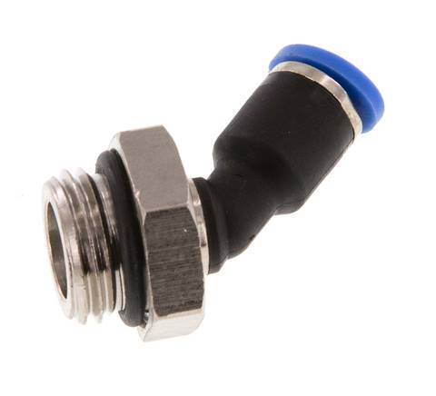 4mm x G1/4'' 45deg Elbow Push-in Fitting with Male Threads Brass/PA 66 NBR [2 Pieces]
