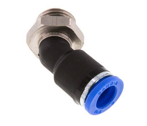 8mm x G1/4'' 45deg Elbow Push-in Fitting with Male Threads Brass/PA 66 NBR [2 Pieces]