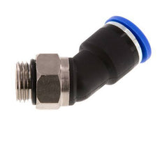 10mm x G1/4'' 45deg Elbow Push-in Fitting with Male Threads Brass/PA 66 NBR [2 Pieces]
