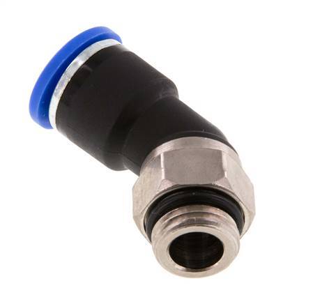 10mm x G1/4'' 45deg Elbow Push-in Fitting with Male Threads Brass/PA 66 NBR [2 Pieces]