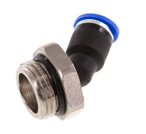 6mm x G3/8'' 45deg Elbow Push-in Fitting with Male Threads Brass/PA 66 NBR [2 Pieces]