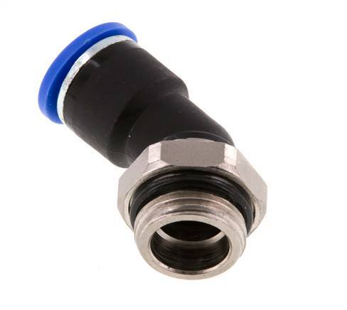 10mm x G3/8'' 45deg Elbow Push-in Fitting with Male Threads Brass/PA 66 NBR [2 Pieces]