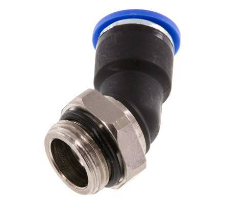 10mm x G3/8'' 45deg Elbow Push-in Fitting with Male Threads Brass/PA 66 NBR [2 Pieces]