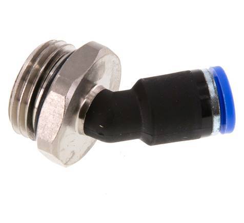 8mm x G1/2'' 45deg Elbow Push-in Fitting with Male Threads Brass/PA 66 NBR [2 Pieces]