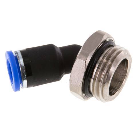8mm x G1/2'' 45deg Elbow Push-in Fitting with Male Threads Brass/PA 66 NBR [2 Pieces]