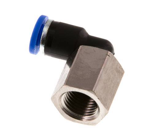 4mm x G1/8'' 90deg Elbow Push-in Fitting with Female Threads Brass/PA 66 NBR Rotatable [2 Pieces]