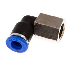 6mm x G1/8'' 90deg Elbow Push-in Fitting with Female Threads Brass/PA 66 NBR Rotatable [2 Pieces]