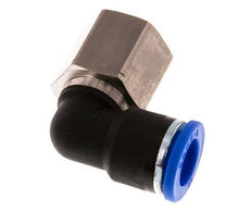 10mm x G3/8'' 90deg Elbow Push-in Fitting with Female Threads Brass/PA 66 NBR Rotatable [2 Pieces]