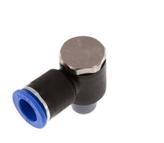 12mm x R1/4'' 90deg Elbow L-shape Push-in Fitting with Male Threads Brass/PA 66 NBR Rotatable