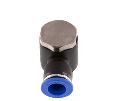 10mm x R3/8'' 90deg Elbow L-shape Push-in Fitting with Male Threads Brass/PA 66 NBR Rotatable