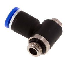 8mm x G1/8'' 90deg Elbow L-shape Push-in Fitting with Male Threads Brass/PA 66 NBR Rotatable [2 Pieces]