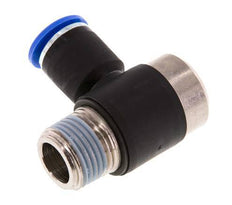 12mm x R1/2'' 90deg Elbow L-shape Push-in Fitting with Male Threads Brass/PA 66 NBR Inner Hexagon Rotatable