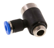 4mm x G1/8'' 90deg Elbow L-shape Push-in Fitting with Male Threads Brass/PA 66 NBR Inner Hexagon Rotatable [2 Pieces]