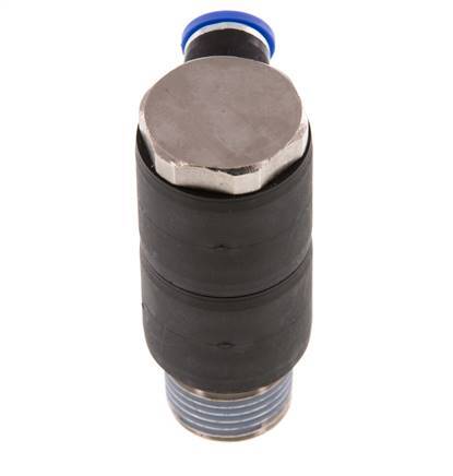 8mm x R1/2'' 2-way Manifold Push-in Fitting with Male Threads Brass/PA 66 NBR Rotatable