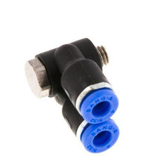 4mm x M 5 Double 90deg Elbow Push-in Fitting with Male Threads Brass/PA 66 NBR Rotatable [2 Pieces]