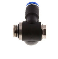 8mm x G1/4'' Double 90deg Elbow Push-in Fitting with Male Threads Brass/PA 66 NBR Rotatable