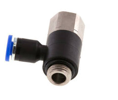 4mm x G1/8'' Elbow Push-in Fitting with Male-Female Threads Brass/PA 66 NBR [2 Pieces]