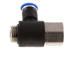 6mm x G1/4'' Elbow Push-in Fitting with Male-Female Threads Brass/PA 66 NBR [2 Pieces]