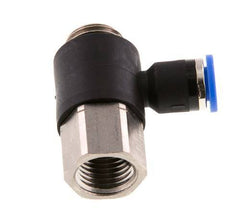 6mm x G1/4'' Elbow Push-in Fitting with Male-Female Threads Brass/PA 66 NBR [2 Pieces]