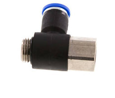 8mm x G1/4'' Elbow Push-in Fitting with Male-Female Threads Brass/PA 66 NBR [2 Pieces]