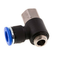 10mm x G1/4'' Elbow Push-in Fitting with Male-Female Threads Brass/PA 66 NBR [2 Pieces]
