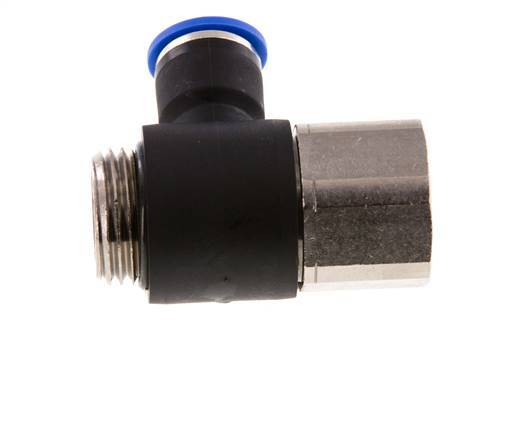 10mm x G1/2'' Elbow Push-in Fitting with Male-Female Threads Brass/PA 66 NBR