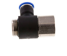 10mm x G1/2'' Elbow Push-in Fitting with Male-Female Threads Brass/PA 66 NBR