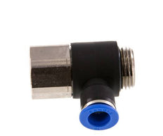 10mm x G1/2'' Elbow Push-in Fitting with Male-Female Threads Brass/PA 66 NBR