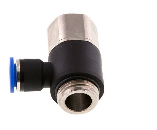 10mm x G1/2'' Elbow Push-in Fitting with Male-Female Threads Brass/PA 66 NBR