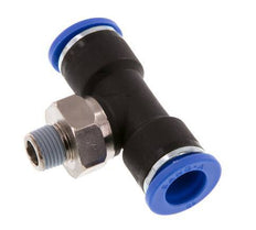 10mm x R1/8'' Inline Tee Push-in Fitting with Male Threads Brass/PA 66 NBR Rotatable