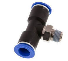 12mm x R1/4'' Inline Tee Push-in Fitting with Male Threads Brass/PA 66 NBR Rotatable