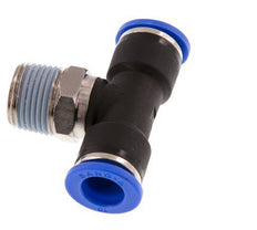 10mm x R3/8'' Inline Tee Push-in Fitting with Male Threads Brass/PA 66 NBR Rotatable