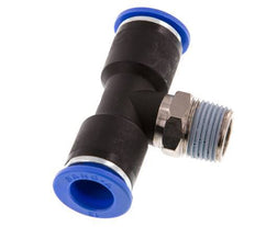 12mm x R3/8'' Inline Tee Push-in Fitting with Male Threads Brass/PA 66 NBR Rotatable
