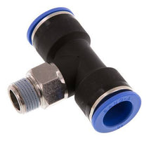 16mm x R3/8'' Inline Tee Push-in Fitting with Male Threads Brass/PA 66 NBR Rotatable